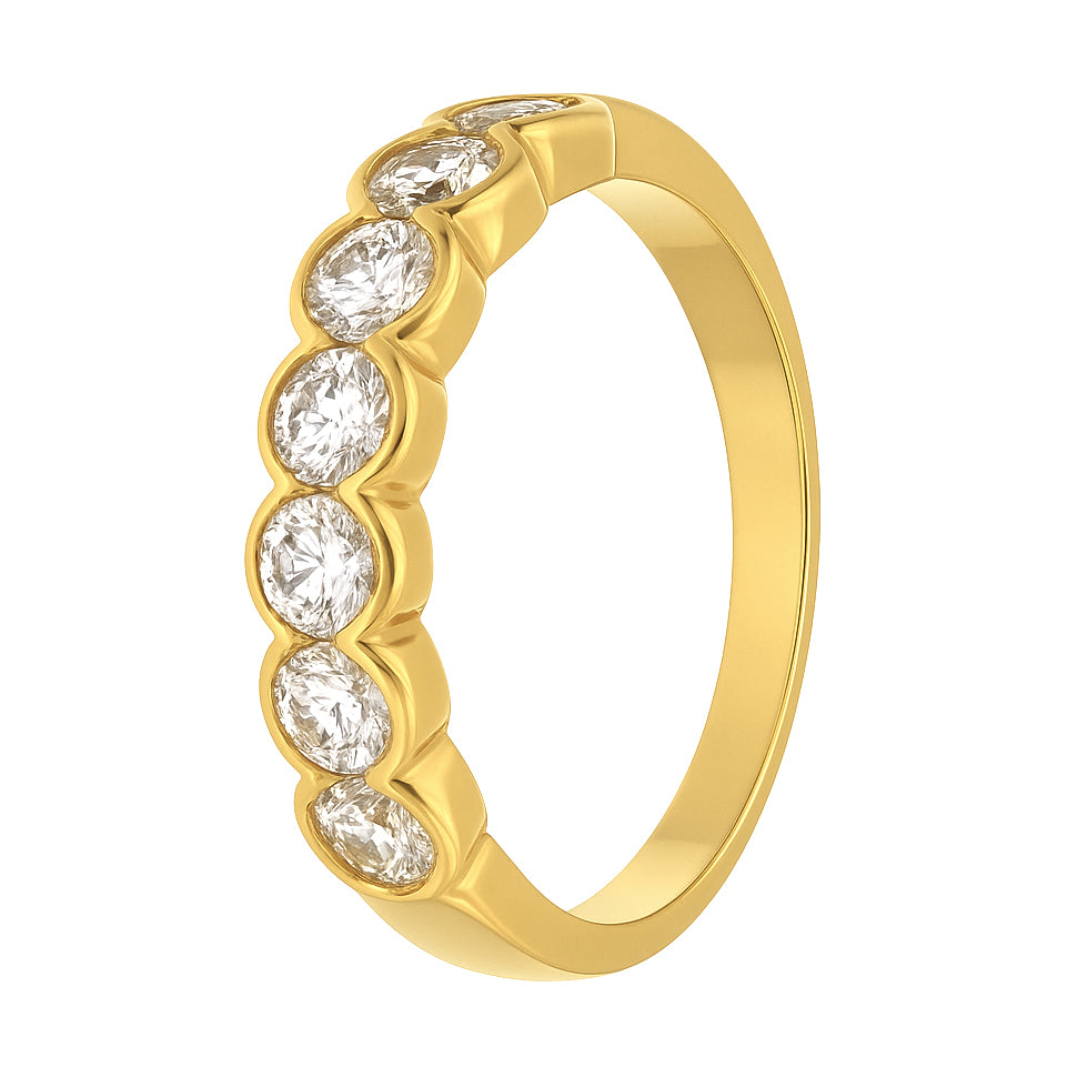 Anello - 18 carati Oro giallo - 0.63ct. tw. Diamante (Naturale)