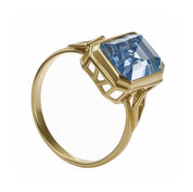 Anello - 18 carati Oro giallo - 3.60ct. tw. Topazio