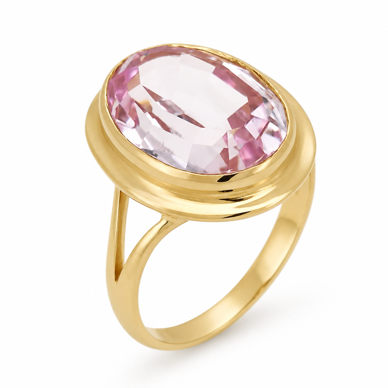 Anello - 18 carati Oro giallo - 6.00ct. tw. Quarzo - Made in Italy - Handmade