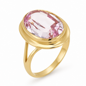 Anello - 18 carati Oro giallo - 6.00ct. tw. Quarzo - Made in Italy - Handmade