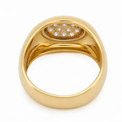 Anello - 18 carati Oro giallo, Oro bianco - 0.19ct. tw. Diamante (Naturale) - Made in Italy - Handmade