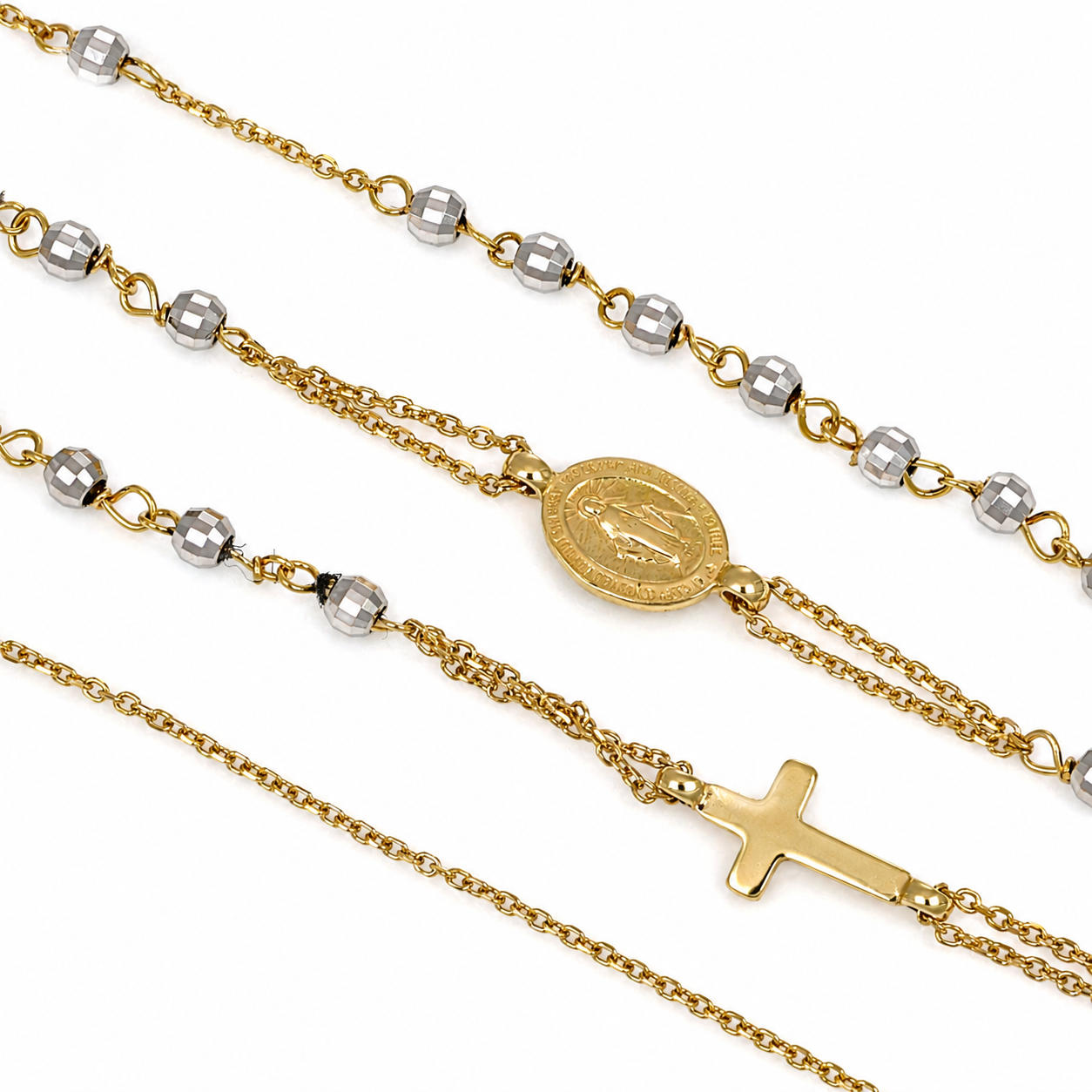 Collana - 18 carati Oro giallo, Oro bianco - Made in Italy - Handmade