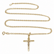 Collana con ciondolo - 18 carati Oro giallo, Oro bianco - Made in Italy - Handmade