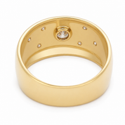 Anello - 18 carati Oro giallo - 0.29ct. tw. Diamante (Naturale) - Made in Italy - Handmade