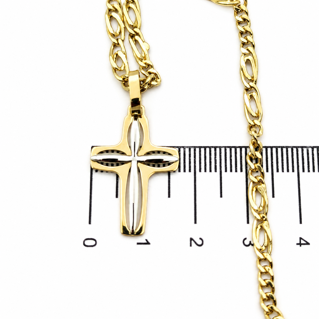 Collana con ciondolo - 18 carati Oro giallo, Oro bianco - Made in Italy - Handmade