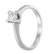 Anello - 18 carati Oro bianco - 0.40ct. tw. Diamante (Naturale)