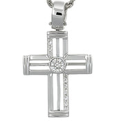 Collana con ciondolo - 18 carati Oro bianco - 0.125ct. tw. Diamante (Naturale)