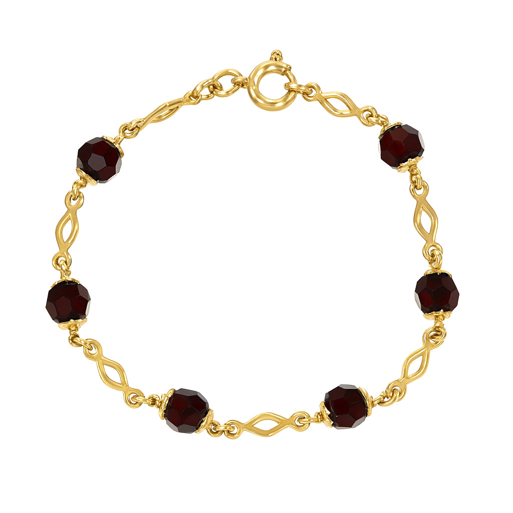 Bracciale - 18 carati Oro giallo - 3.90ct. tw. Granato