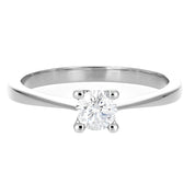 Anello - 18 carati Oro bianco - 0.40ct. tw. Diamante (Naturale)