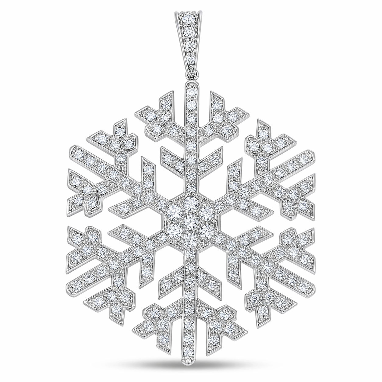 Ciondolo - 18 carati Oro bianco - 3.07ct. tw. Diamante (Naturale)