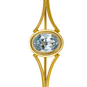 Spilla - 18 carati Oro giallo - 1.40ct. tw. Acquamarina