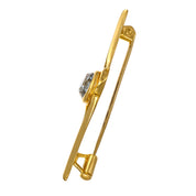 Spilla - 18 carati Oro giallo - 1.40ct. tw. Acquamarina