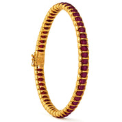 Bracciale - 9 kt Oro giallo - 4.56ct. tw. Rubino