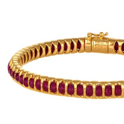 Bracciale - 9 kt Oro giallo - 4.56ct. tw. Rubino