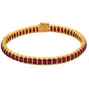 Bracciale - 9 kt Oro giallo - 4.56ct. tw. Rubino