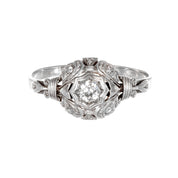 Anello - 18 carati Oro bianco - 0.19ct. tw. Diamante (Naturale)