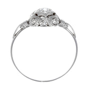 Anello - 18 carati Oro bianco - 0.19ct. tw. Diamante (Naturale)