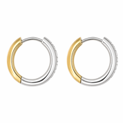 Orecchini - 18 carati Oro bianco, Oro giallo - 0.12ct. tw. Diamante (Naturale)