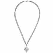Collana con ciondolo - 18 carati Oro bianco - 0.30ct. tw. Diamante (Naturale)