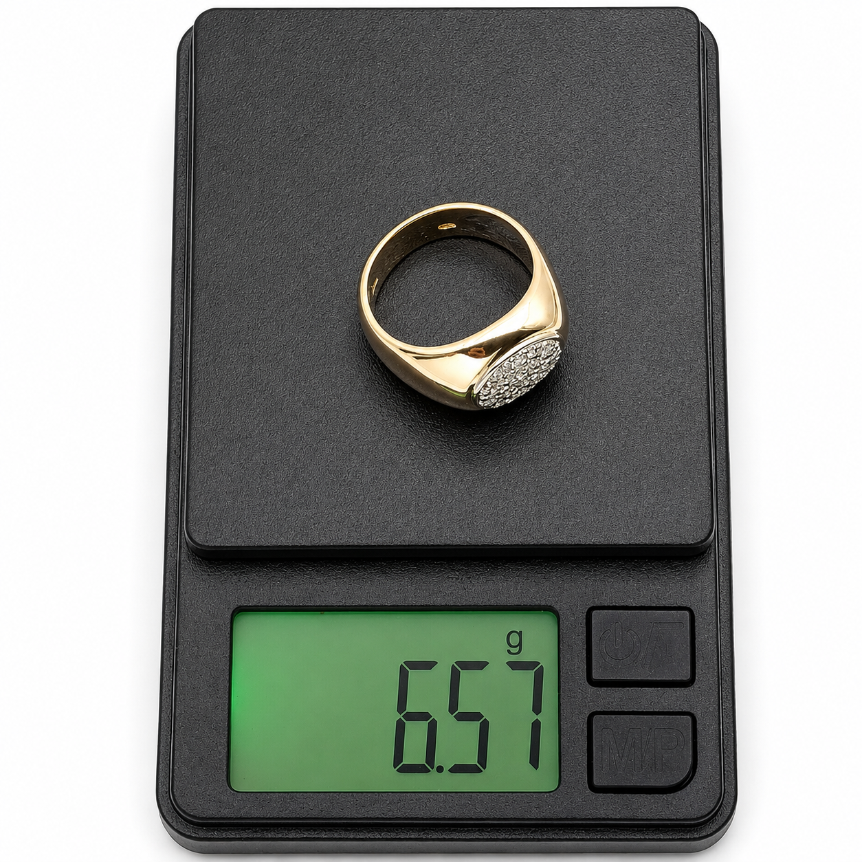 Anello - 18 carati Oro giallo, Oro bianco - 0.19ct. tw. Diamante (Naturale) - Made in Italy - Handmade