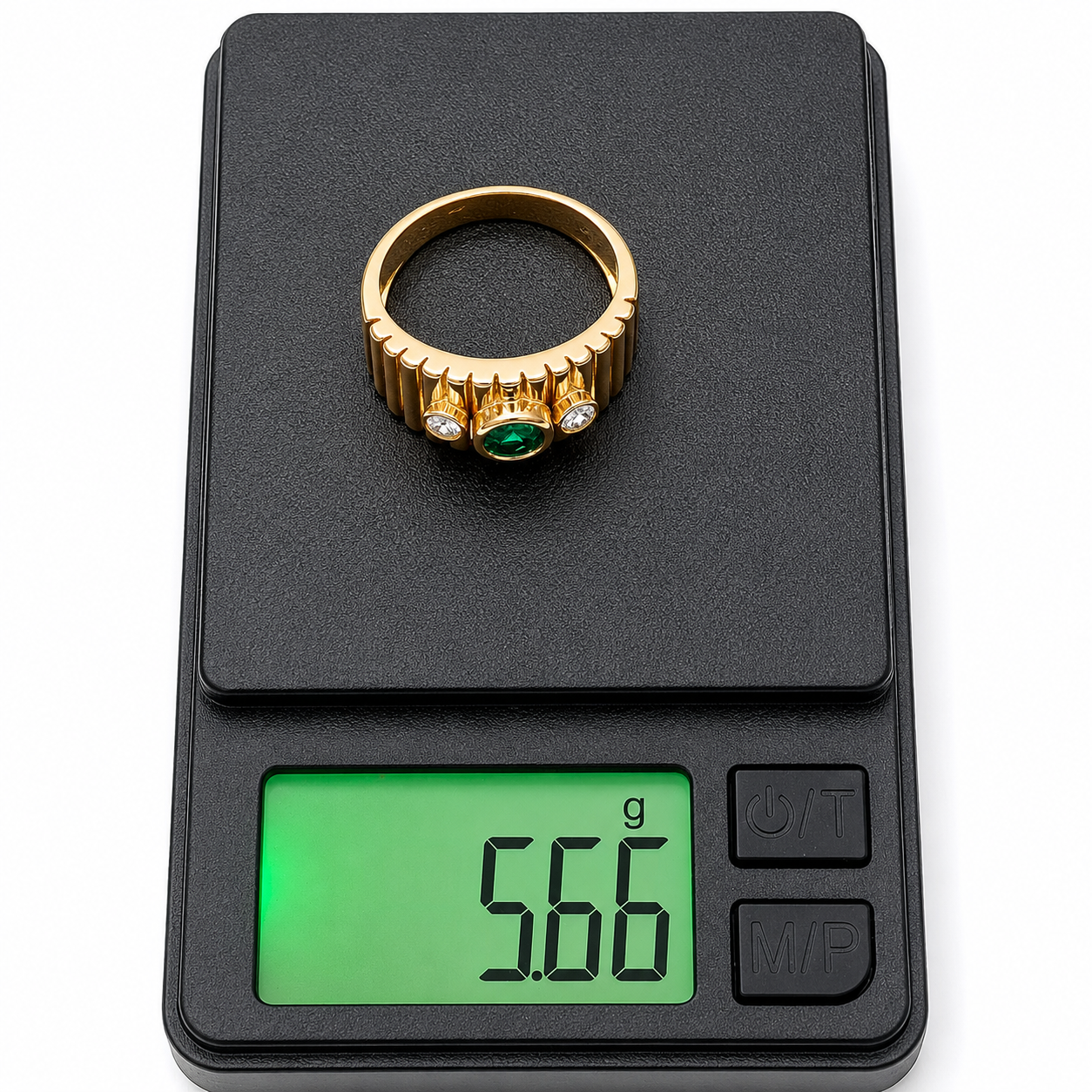 Anello - 18 carati Oro giallo, Oro rosa, Oro bianco - 0.68ct. tw. Smeraldo - Diamante - Made in Italy - Handmade