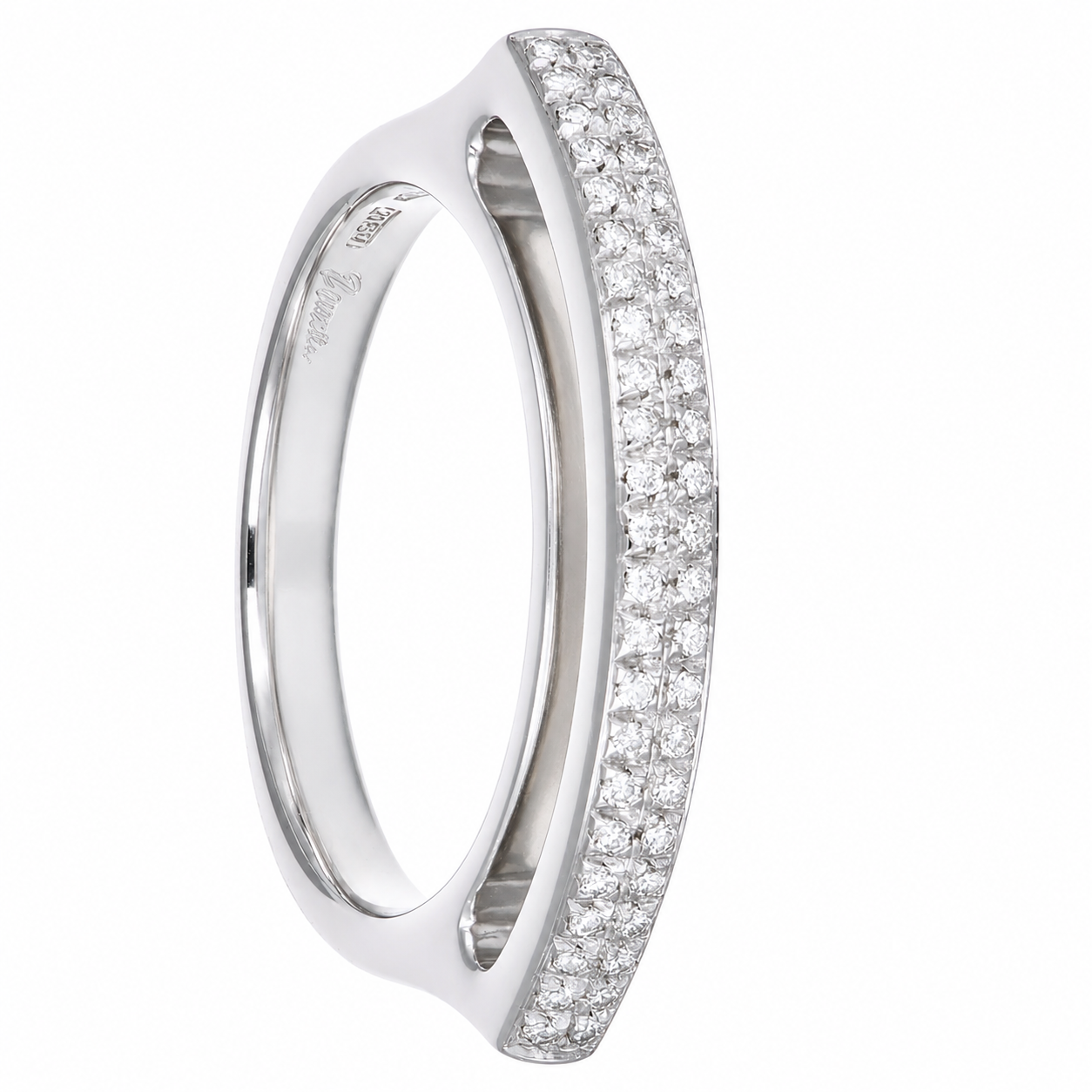 Anello - 18 carati Oro bianco - 0.48ct. tw. Diamante (Naturale) - Made in Italy - Handmade
