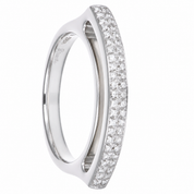 Anello - 18 carati Oro bianco - 0.48ct. tw. Diamante (Naturale) - Made in Italy - Handmade