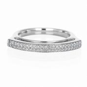 Anello - 18 carati Oro bianco - 0.48ct. tw. Diamante (Naturale) - Made in Italy - Handmade