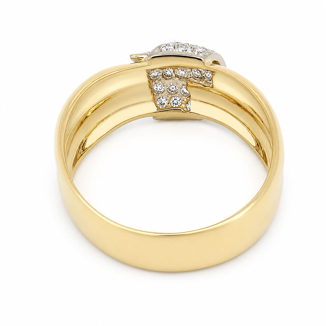 Anello - 18 carati Oro giallo, Oro bianco - 0.48ct. tw. Diamante (Naturale) - Made in Italy - Handmade