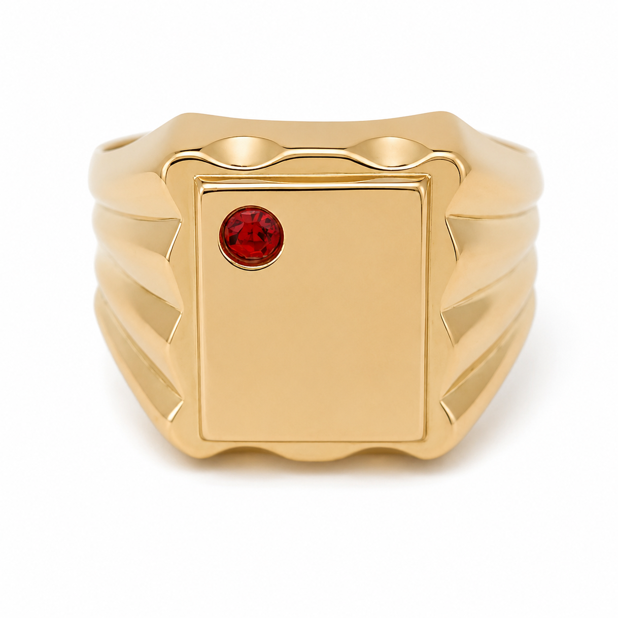 Anello - 18 carati Oro giallo - 0.05ct. tw. Rubino - Made in Italy - Handmade