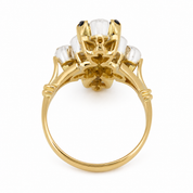 Anello - 18 carati Oro giallo, Argento - 2.55ct. tw. Zaffiro - Diamante - Made in Italy - Handmade