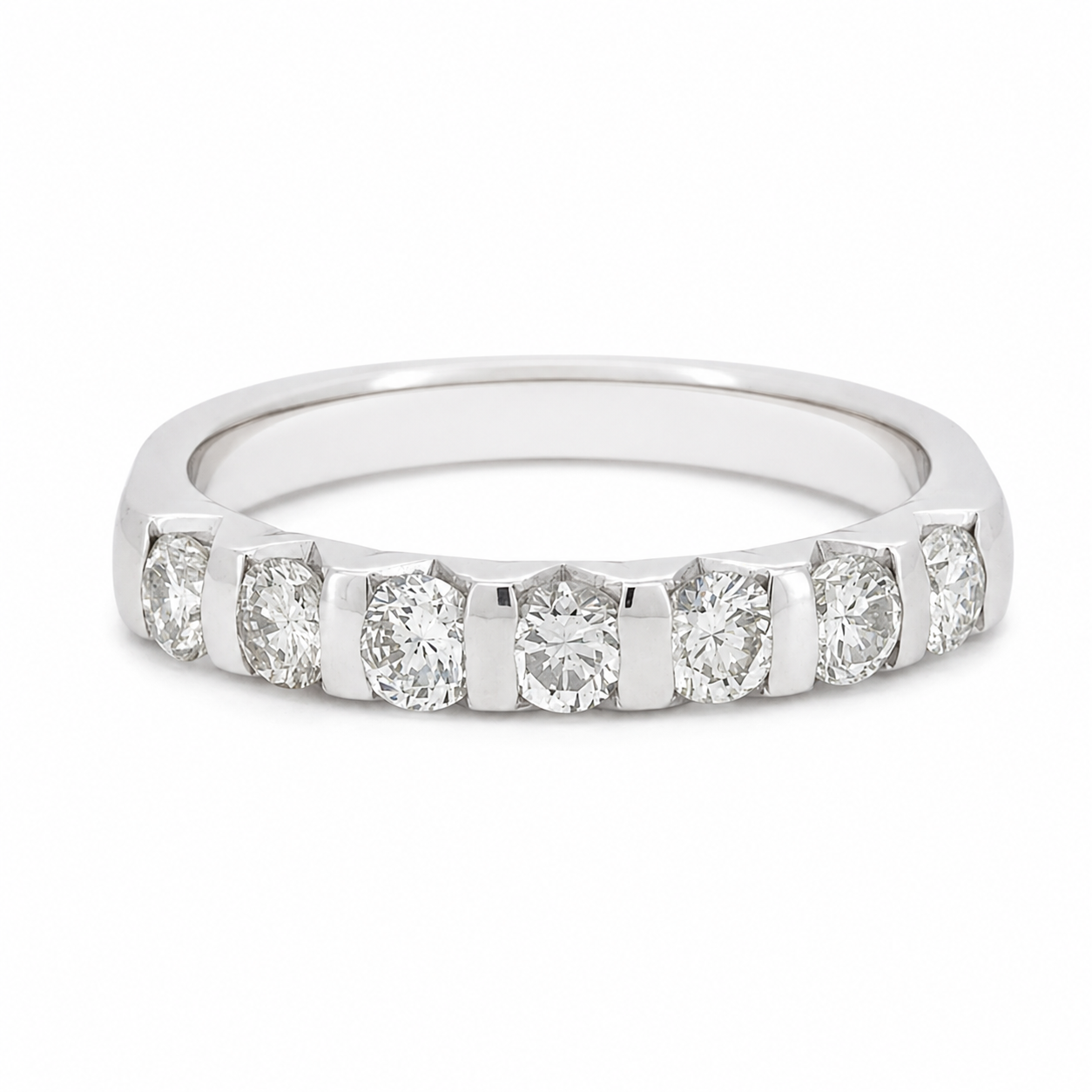 Anello - 18 carati Oro bianco - 0.56ct. tw. Diamante (Naturale) - Made in Italy - Handmade