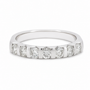 Anello - 18 carati Oro bianco - 0.56ct. tw. Diamante (Naturale) - Made in Italy - Handmade