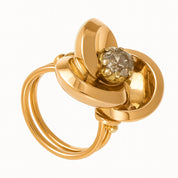 Anello - 18 carati Oro giallo - 0.65ct. tw. Diamante (Naturale)