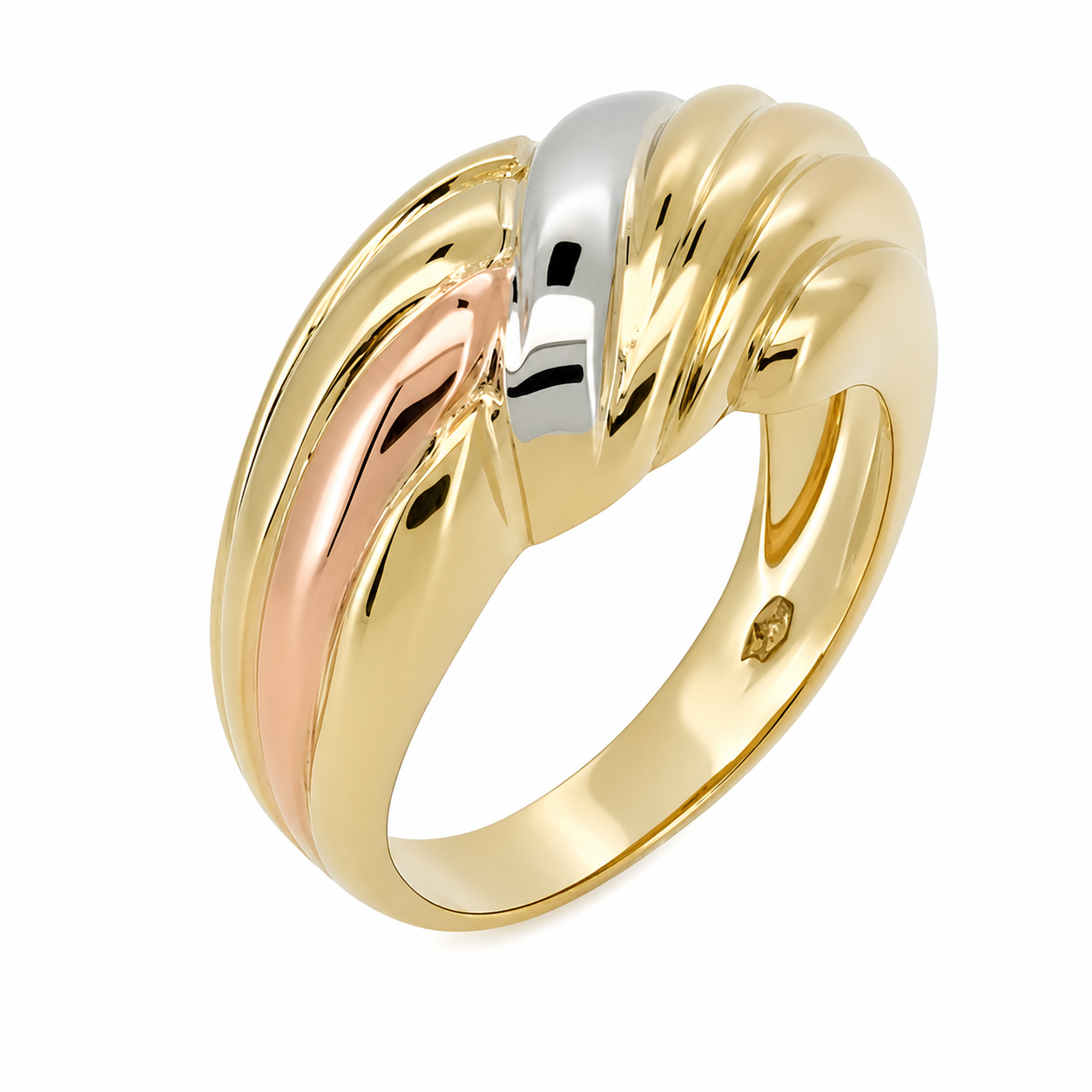 Anello - 18 carati Oro giallo, Oro rosa, Oro bianco - Made in Italy - Handmade