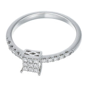 Anello - 18 carati Oro bianco, Oro giallo - 0.32ct. tw. Diamante (Naturale)