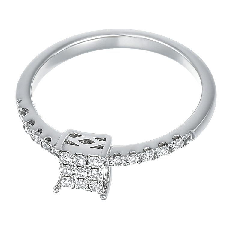 Anello - 18 carati Oro bianco, Oro giallo - 0.32ct. tw. Diamante (Naturale)