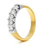 Anello - 18 carati Oro bianco, Oro giallo - 0.35ct. tw. Diamante (Naturale)