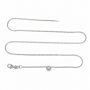 Collana con ciondolo - 18 carati Oro bianco - 0.04ct. tw. Diamante (Naturale) - Made in Italy - Handmade