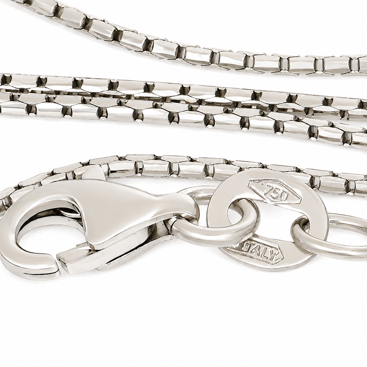 Collana con ciondolo - 18 carati Oro bianco - 0.04ct. tw. Diamante (Naturale) - Made in Italy - Handmade