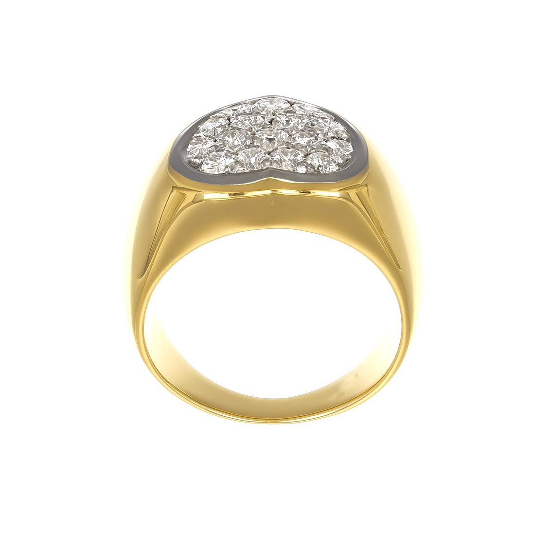 Anello - 18 carati Oro bianco, Oro giallo - 0.43ct. tw. Diamante (Naturale)