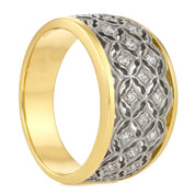 Anello - 18 carati Oro bianco, Oro giallo - 0.29ct. tw. Diamante (Naturale)