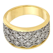 Anello - 18 carati Oro bianco, Oro giallo - 0.29ct. tw. Diamante (Naturale)