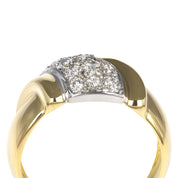 Anello - 18 carati Oro bianco, Oro giallo - 0.37ct. tw. Diamante (Naturale)