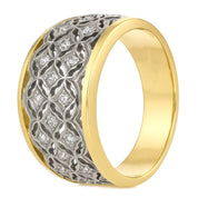 Anello - 18 carati Oro bianco, Oro giallo - 0.29ct. tw. Diamante (Naturale)