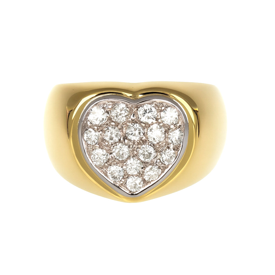 Anello - 18 carati Oro bianco, Oro giallo - 0.43ct. tw. Diamante (Naturale)