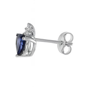 Orecchini - 18 carati Oro bianco - 1.47ct. tw. Zaffiro - Diamante