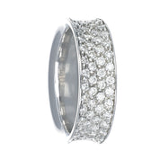 Anello - 18 carati Oro bianco - 0.90ct. tw. Diamante (Naturale)