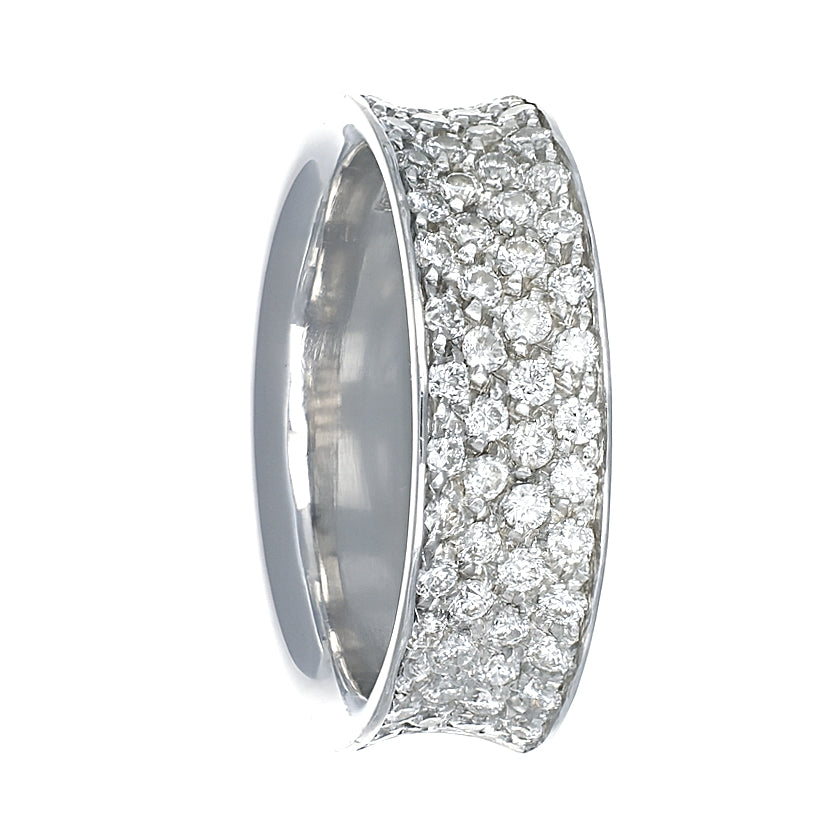 Anello - 18 carati Oro bianco - 0.90ct. tw. Diamante (Naturale)