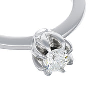 Anello - 18 carati Oro bianco - 0.41ct. tw. Diamante (Naturale)